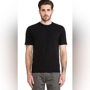 Our Legacy Jacquard Dot T-Shirt Men's Size XL 52 Black Melange AW14 Polka Tee